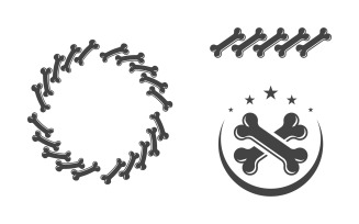 Bone vector icon pet dog forensics icon Vector illustration v.3