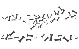 Bone vector icon pet dog forensics icon Vector illustration v.6