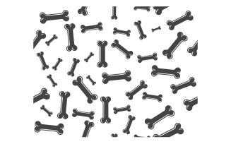 Bone vector icon pet dog forensics icon Vector illustration v.8