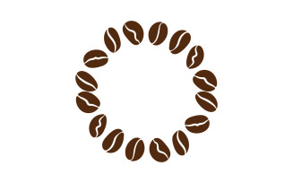 Coffee bean cafe icon vector illustration template v.13