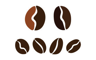 Coffee bean cafe icon vector illustration template v.15