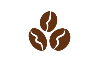 Coffee bean cafe icon vector illustration template v.16