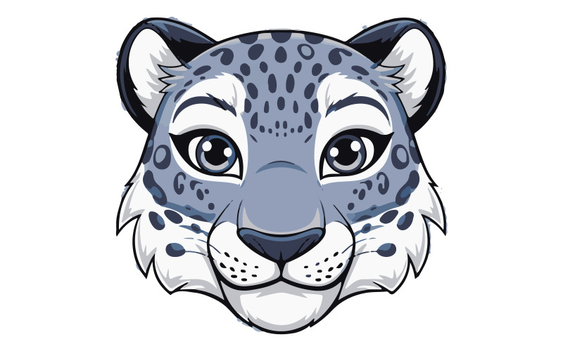 Leopard head vector art illustration Illustration