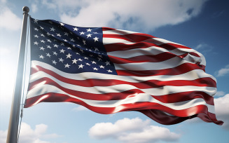 America flag in sky, us flag