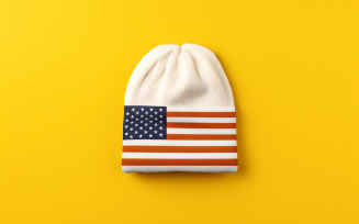 American beanie, American flag beanie, blank american beanie mockup