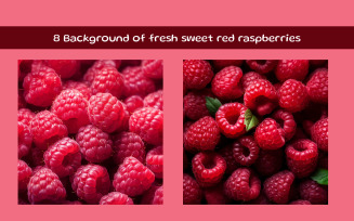 Background of fresh sweet red raspberries