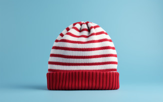 Premium beanie design, blank red and white beanie, blank beanie mockup