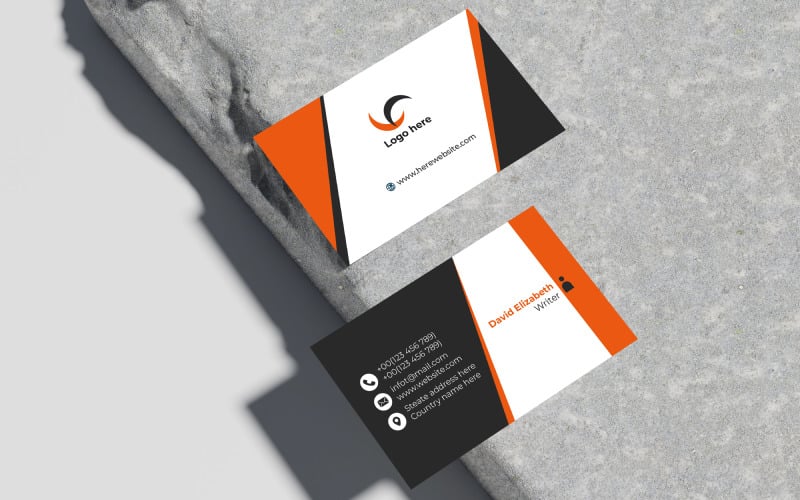 Set of Contemporary Templates for Printing Business cards Corporate Identity