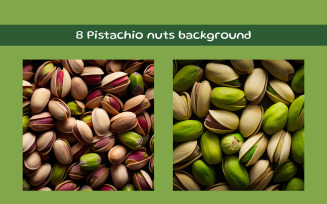 Pistachio nuts background AI image