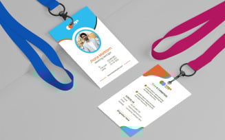 Template and design for business ID cards