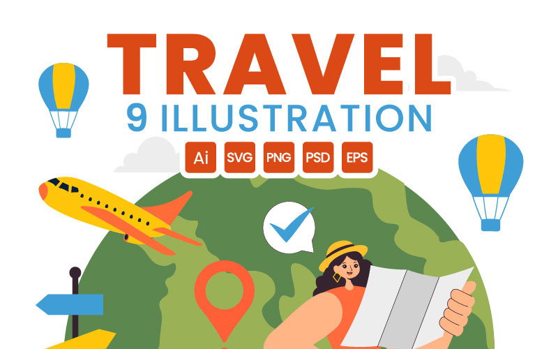 9 Travel and Backpacking Illustration