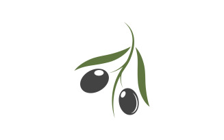 Olive Fruit icon vector illustration design template v.11