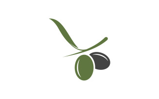 Olive Fruit icon vector illustration design template v.19