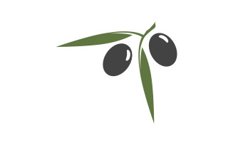 Olive Fruit icon vector illustration design template v.3