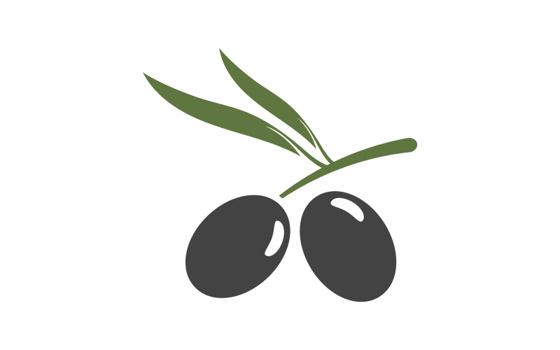 Olive Fruit icon vector illustration design template v.8 Logo Template