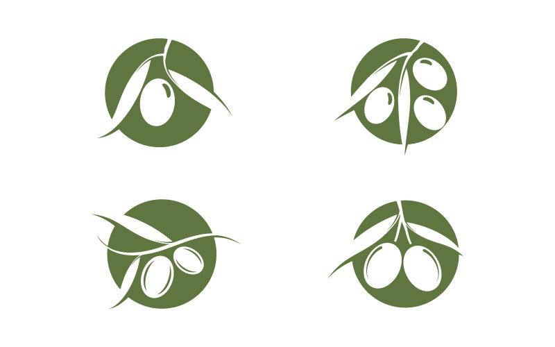 Olive Fruit Tree icon vector illustration design template v.1 Logo Template