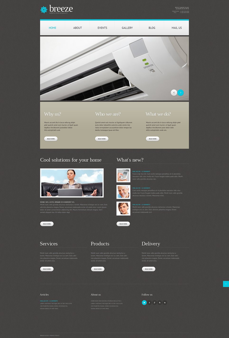 Air Conditioning Responsive WordPress Theme New Screenshots BIG