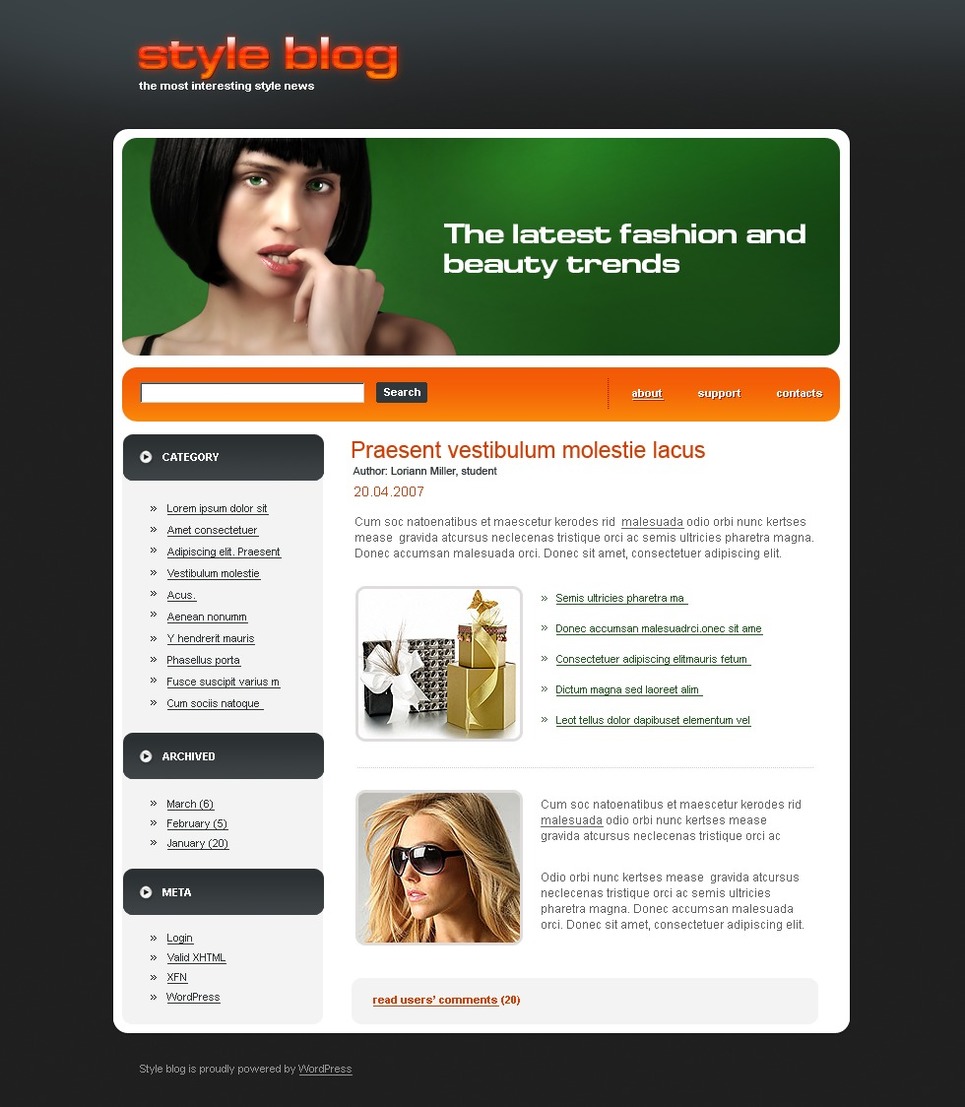 Fashion Blog PSD Template New Screenshots BIG