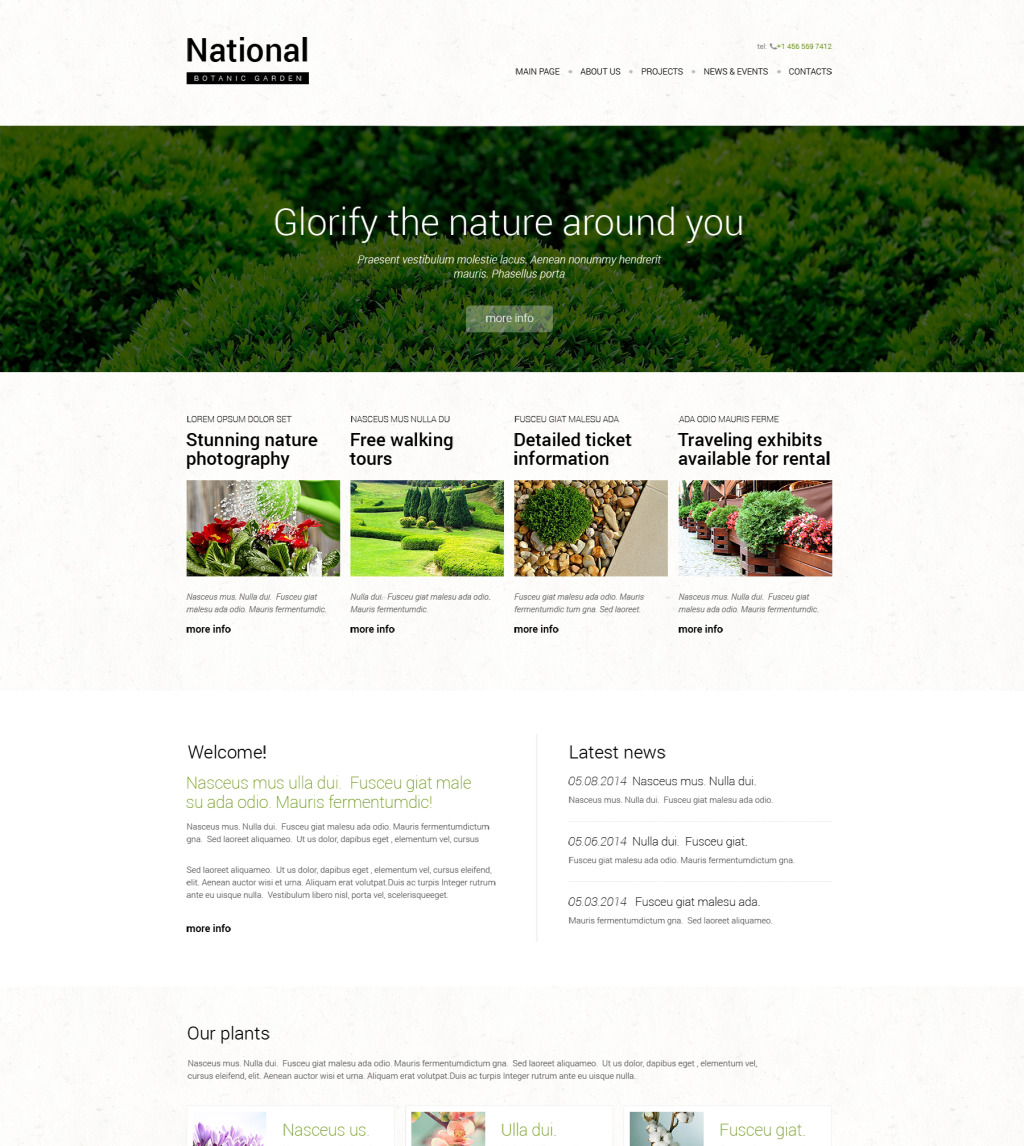 Garden Design Responsive Website Template #49666