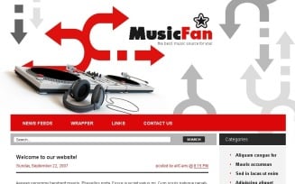 Music Portal PSD Template