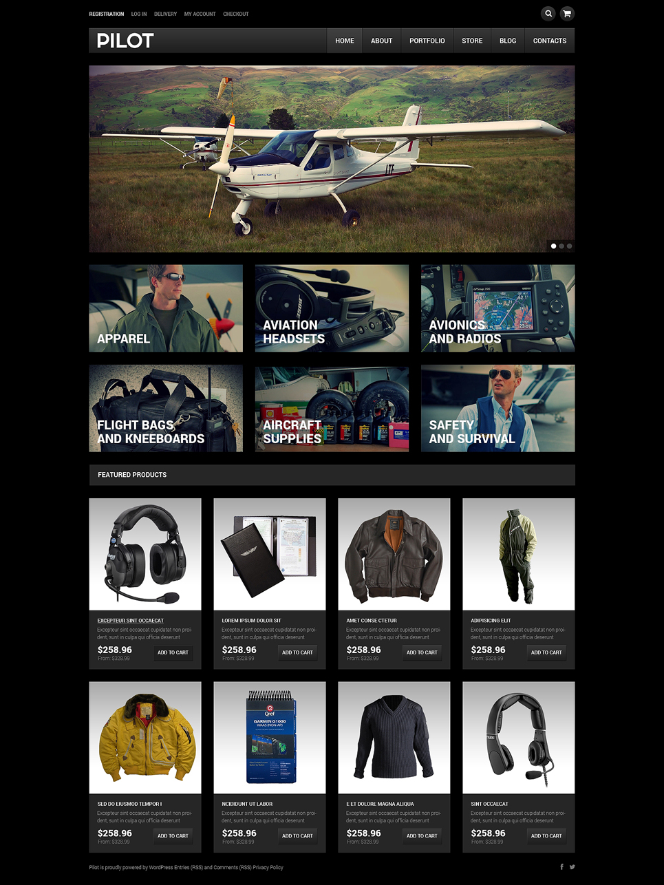 Pilot Shop WooCommerce Theme New Screenshots BIG