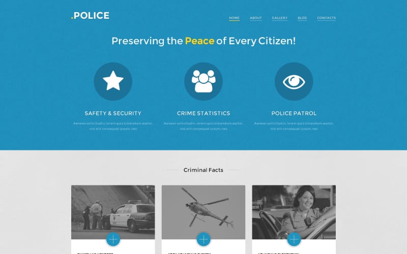 Police Responsive WordPress Theme
