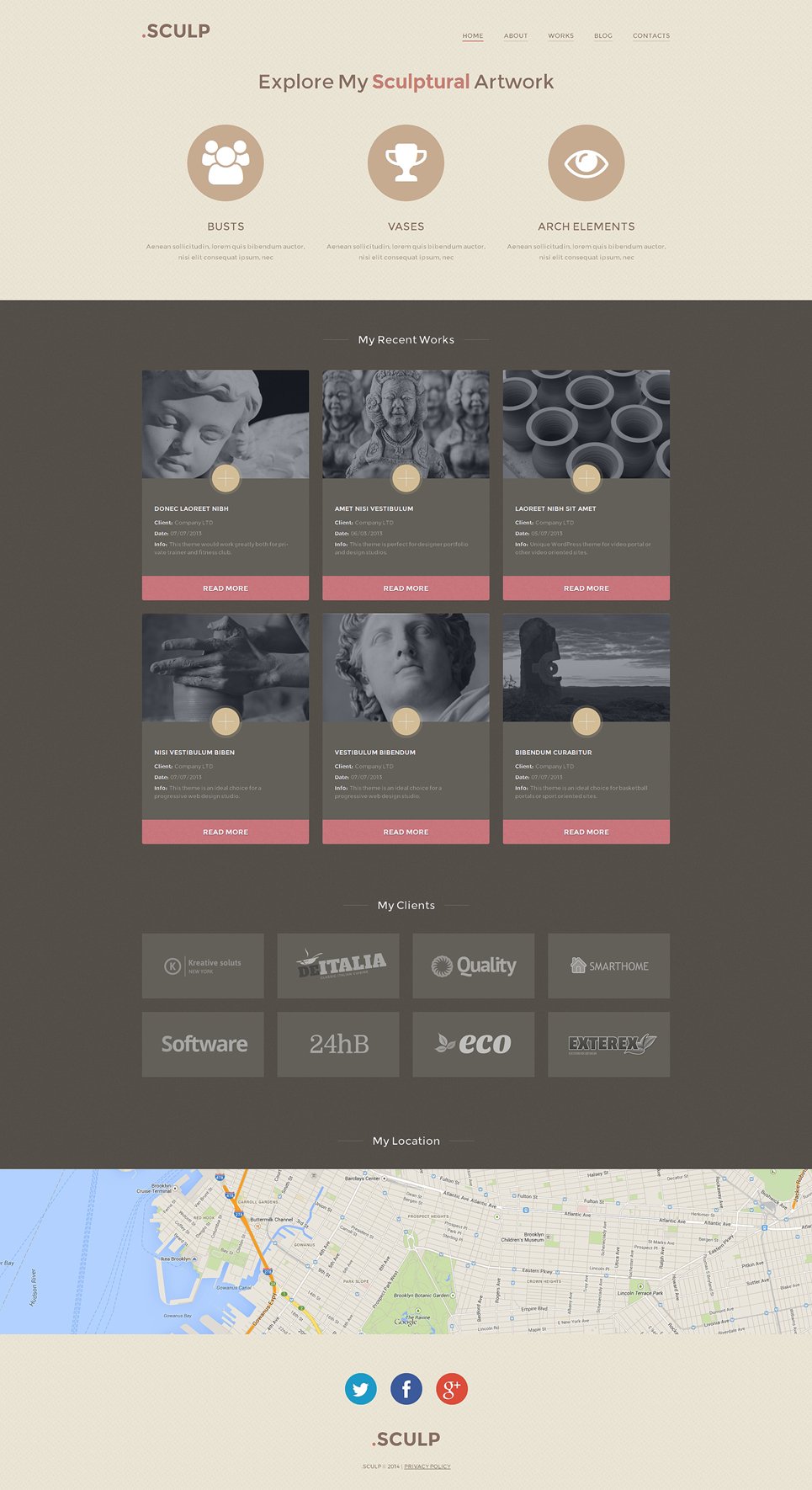 Sculpture Responsive WordPress Theme New Screenshots BIG