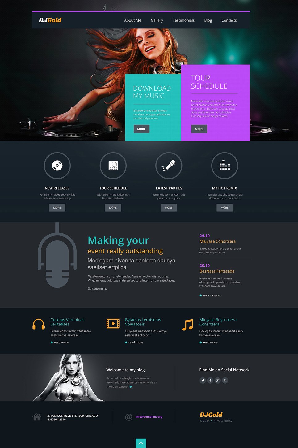 Singer Responsive WordPress Theme New Screenshots BIG