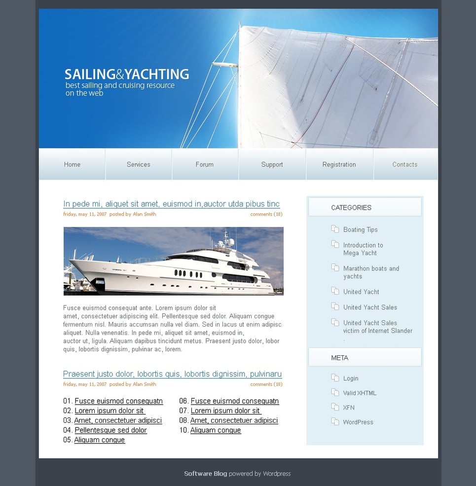 Yachting PSD Template New Screenshots BIG