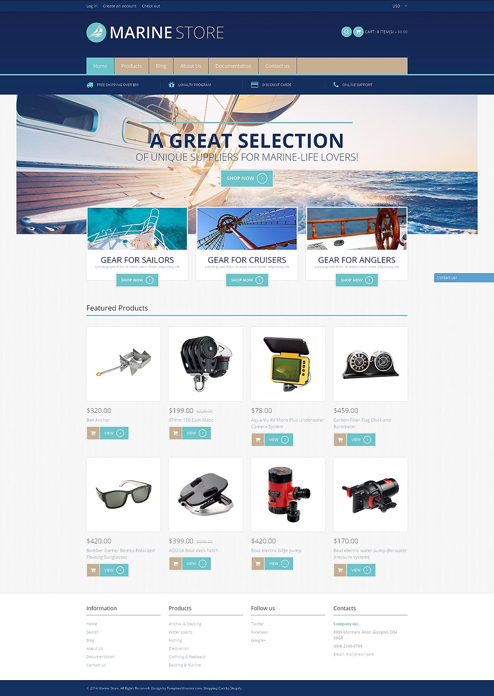Yachting Responsive Shopify Theme New Screenshots BIG