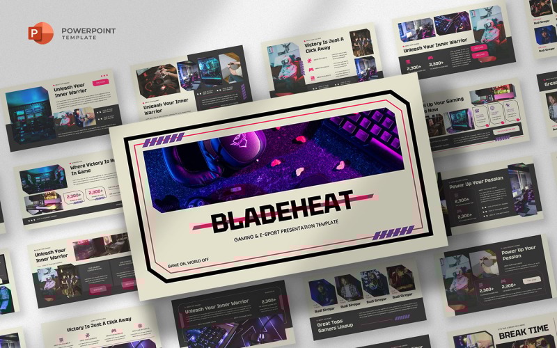 Bladeheat - Gaming eSports Powerpoint Template PowerPoint Template