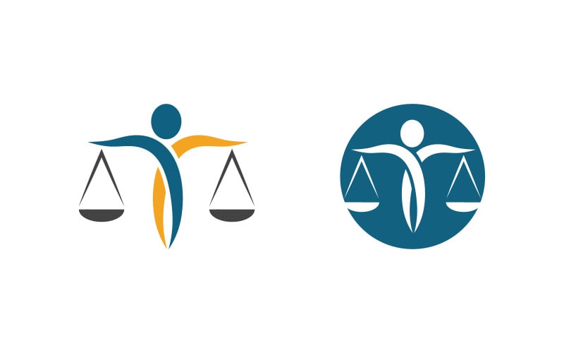Business Justice law Template vector illustration design v.7 Logo Template