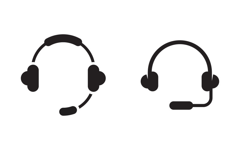 Call center Microphone icon Vector illustration v.2 Logo Template