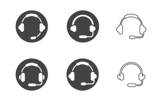 Call center Microphone icon Vector illustration v.6