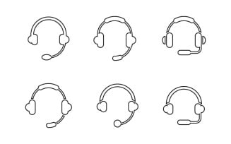 Call center Microphone icon Vector illustration v.7