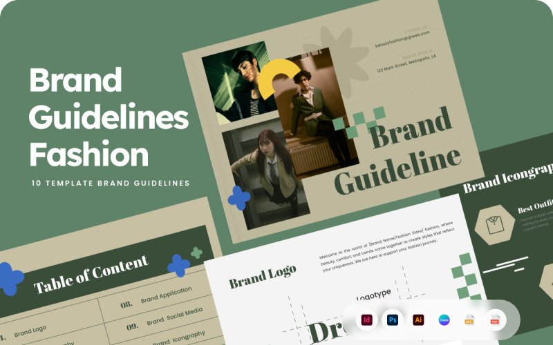 Dresses - Sophisticated Fashion Brand Guideline Magazine Template