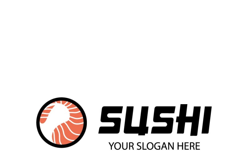 Sushi Logo Japanese Food Sushi Seafood Logo Template
