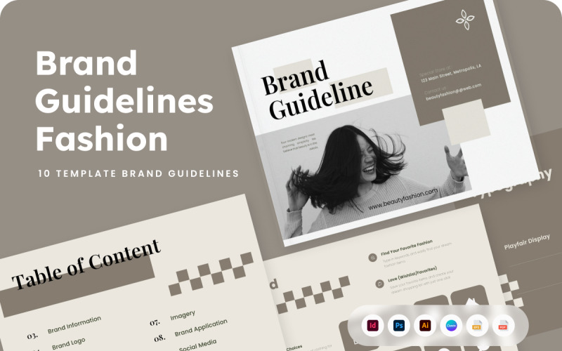 Zevora - Retro Vintage Fashion Brand Guideline Magazine Template