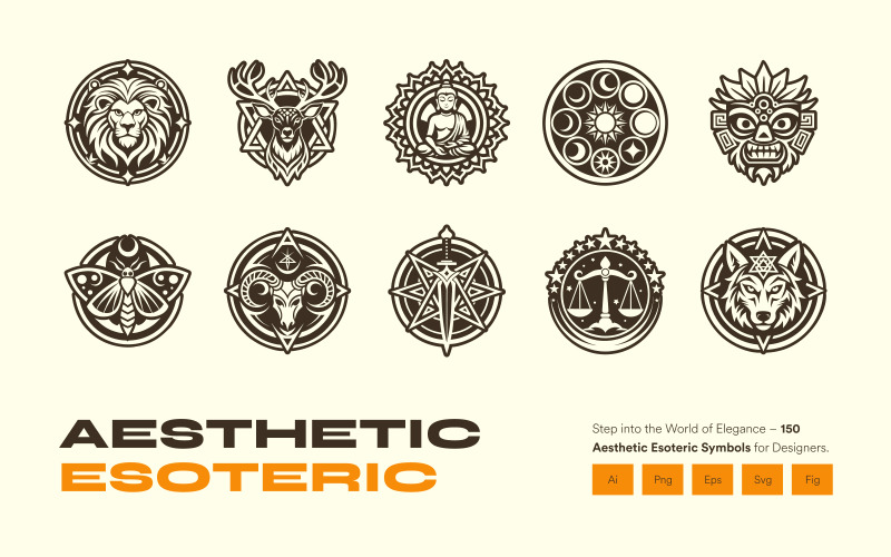Aesthetic Esoteric Symbols Icon Set