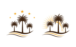 Date fruit tree icon vector illustration logo template v.6
