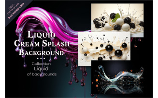 Liquid Cream Splash Background.