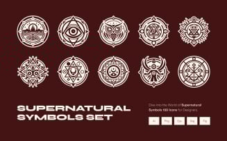 Modern Supernatural Symbols Set