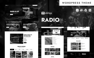 Vintage - Radio Broadcasting & Streaming WordPress Elementor Theme