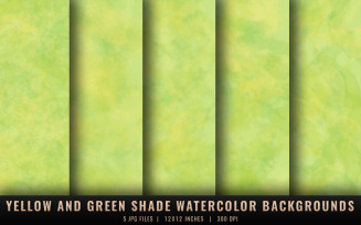 Yellow and Green Shade Watercolor Backgrounds