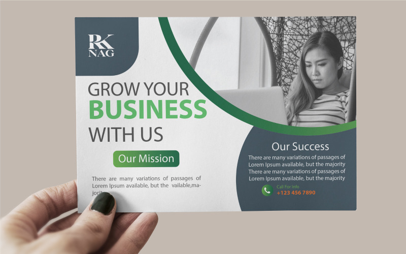 Free Business Post Card template Corporate Identity