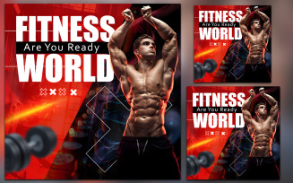 Gym fitness social media design