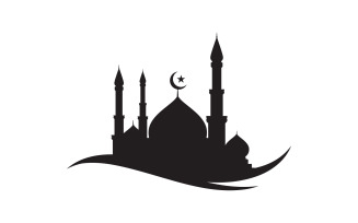 Islamic Building Mosque Logo Illustration design template v.5