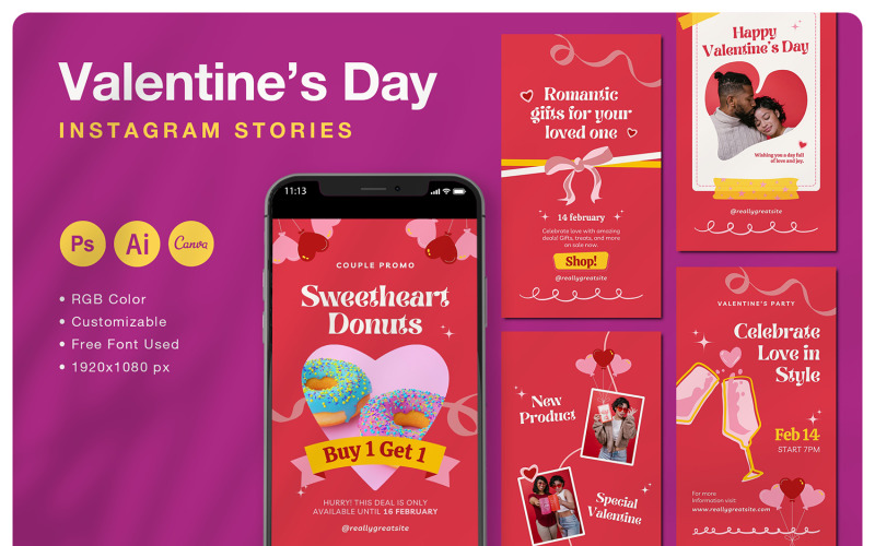 Valentines Day Instagram Story Social Media
