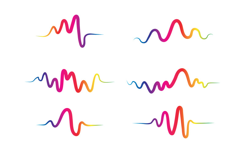 Heartbeat line Pulse Vector illustration design v.3 Logo Template