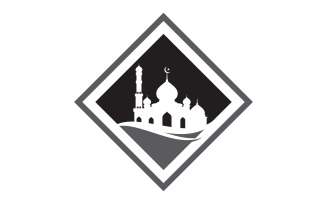 Islamic Building Mosque Logo Illustration design template v.11